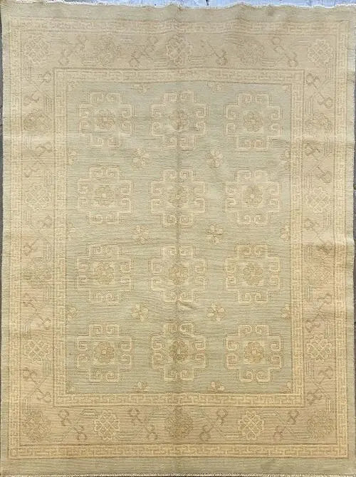 One Of The Kind Afghani Khotan Rug 5'1" x 7'2"